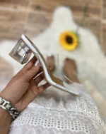 خرید و قیمت صندل طلقی مهرنو | صندل مهرنو - صندل طلقی زنانه سفید
